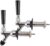 RealPlus 2 Pack of Draft Beer Faucet with 4.1″ Shank,Black Handle and Tap Brush for Homebrew 1/4 Barbed Fitting