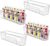 Refrigerator Organizer Bins Set of 4, Paincco Stackable Clear Plastic Food Storage Bins with Handle for Freezer, Cabinets, Fridge, Countertops, Kitchen & Pantry Organization Storage, BPA Free, Narrow