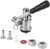 S Type Keg Coupler, Beer Keg Taps with Safety Pressure Relief Valve Beer Dispenser Keg Coupler S Type System with Black Handle for Home Brewing System