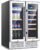 SHKI Wine Cooler Double Zone Wine and Beverage Cooler 24 Inch Beverage Cabinet Large Capacity Fridge Wine Cabinet