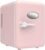 Saterkali Compact Refrigerator Food Grade Materials Multiple Application 220V/12V Portable Small Refrigerator Cooler and Warmer for Travel Pink
