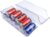 TEUN 2 Pack Refrigerator Organizer，Drink Soda Can Beverage Food Clear Plastic Holder for Fridge Freezer Cabinets Cupboard Kitchen, 13.5″x 5.5″x 3.75″, Clear