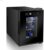 Wine Cooler -6 Bottles Freestanding Touchscreen Wine Cooler, LED Light, Mini Drinks Fridge, 16L Wine Refrigerator, Black [Energy Class A]