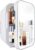 ZLPTEAM Mini Fridge 8 Liter, Auto Refrigerator, Portable Cooler and Warmer, Personal Fridge For Skincare, Cosmetics, Food, Mini Refrigerator for Bedroom, Office, Car, Led Lighting Design with Mirror, AC/DC