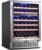 【Upgraded】Wine Cooler Dual Zone,AAOBOSI 24 inch 51 Bottle Wine Refrigerator Built-in or Freestanding with Quick and Silent Cooling System Double-Layer Tempered Glass Door Front Ventilation