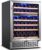 【Upgraded】Wine Cooler Dual Zone,AAOBOSI 24 inch 51 Bottle Wine Refrigerator Built-in or Freestanding with Quick and Silent Cooling System Double-Layer Tempered Glass Door Front Ventilation
